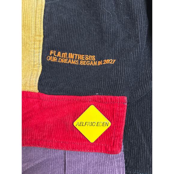 AELFRIC EDEN "BACK TO 90'S" PATCHWORK COLOR BLOCK CORDUROY PANTS 2XL. NWT - Picture 7 of 9